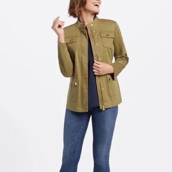 Draper James Field Green Field Jacket Size XS - Picture 2 of 12